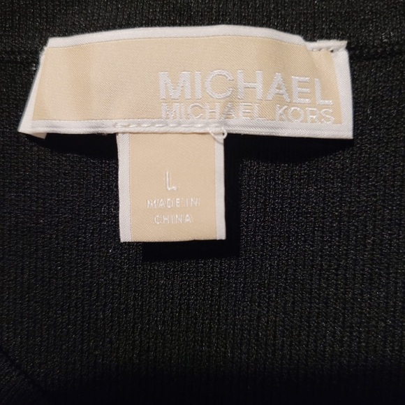 *NEW* Michael Kors Dress Women Sleeveless Knit Fit & Flare Black Sequin Large - Picture 4 of 8